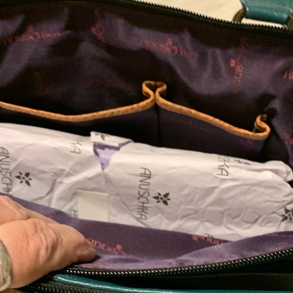 Anuschka Leather Handpainted Butterfly Shoulder Bag NWOT - Picture 5 of 12